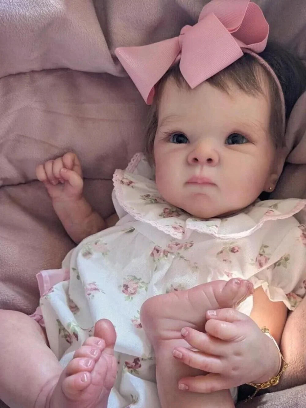 Reborn Baby Dolls - 20 Inch Lifelike Newborn Baby Girl with Full Vinyl Body - Picture 4 of 6